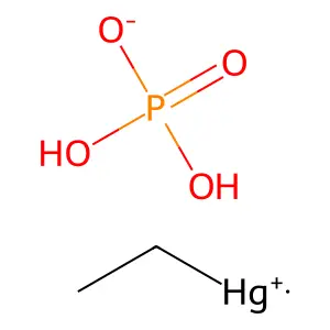 Ethylmercury phosphate structure