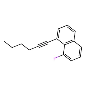 1-(1-Hexynyl)-8-iodonaphthalene structure