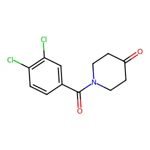 1-(3,4-dichlorobenzoyl)piperidin-4-one structure