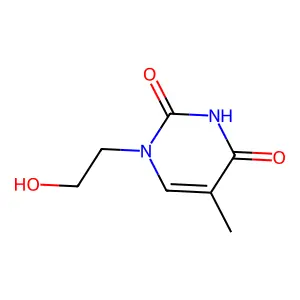 1-(2-hydroxyethyl)-5-methylpyrimidine-2,4-dione structure