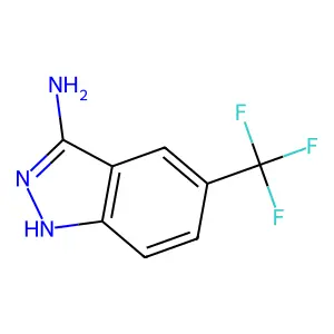 Compound C8H6F3N3 structure