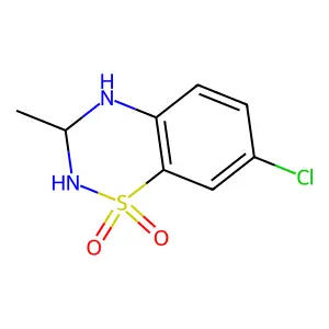 7-chloro-3-methyl-3,4-dihydro-2H-1lambda6,2,4-benzothiadiazine 1,1-dioxide structure