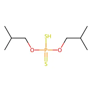 bis(2-methylpropoxy)-sulfanyl-sulfanylidene-lambda5-phosphane structure