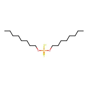 Phosphorodithioic acid, O,O-dioctyl ester structure