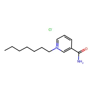 1-heptylpyridin-1-ium-3-carboxamide chloride structure