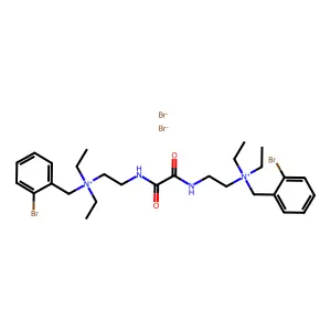 (Oxalylbis(iminoethylene))bis((o-bromobenzyl)diethylammonium bromide) structure