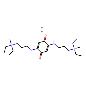 Ammonium, (p-benzoquinon-2,5-ylenebis(iminotrimethylene))bis(diethylmethyl-, dibromide structure