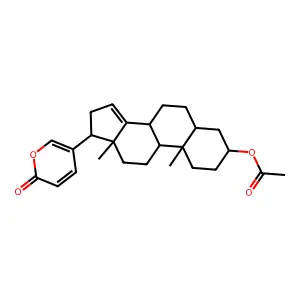 [10,13-dimethyl-17-(6-oxopyran-3-yl)-2,3,4,5,6,7,8,9,11,12,16,17-dodecahydro-1H-cyclopenta[a]phenanthren-3-yl] acetate structure