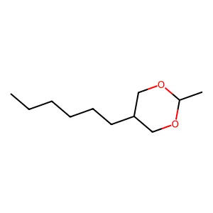 5-hexyl-2-methyl-1,3-dioxane structure