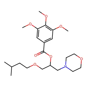 [1-(3-methylbutoxy)-3-morpholin-4-ylpropan-2-yl] 3,4,5-trimethoxybenzoate structure
