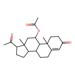 11-alpha-Acetoxyprogesterone structure