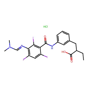 Compound C21H23ClI3N3O3 structure