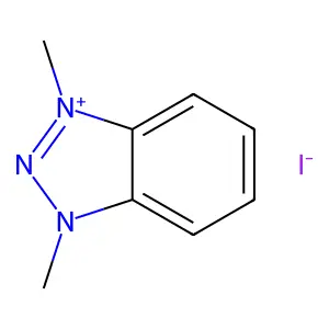 1,3-dimethylbenzotriazol-3-ium iodide structure