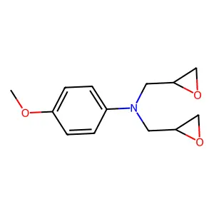 N,N-Bis(2,3-epoxypropyl)-p-anisidine structure