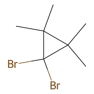1,1-dibromo-2,2,3,3-tetramethylcyclopropane structure