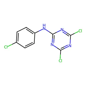 Compound C9H5Cl3N4 structure