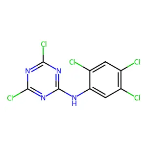 Compound C9H3Cl5N4 structure