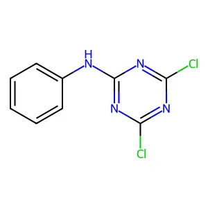 4,6-dichloro-N-phenyl-1,3,5-triazin-2-amine structure