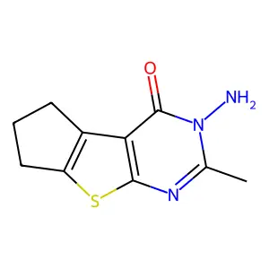 11-amino-10-methyl-7-thia-9,11-diazatricyclo[6.4.0.02,6]dodeca-1(8),2(6),9-trien-12-one structure