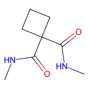 1,1-Cyclobutanedicarboxamide, N,N'-dimethyl- structure