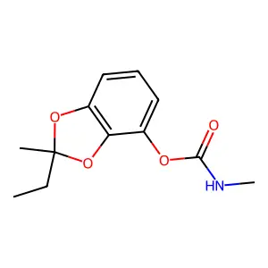 (2-ethyl-2-methyl-1,3-benzodioxol-4-yl) N-methylcarbamate structure