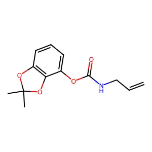 (2,2-dimethyl-1,3-benzodioxol-4-yl) N-prop-2-enylcarbamate structure