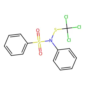 N-phenyl-N-(trichloromethylsulfanyl)benzenesulfonamide structure