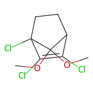 1,2,3-trichloro-7,7-dimethoxybicyclo[2.2.1]hept-2-ene structure