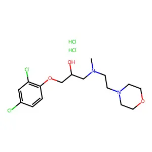 1-(2,4-dichlorophenoxy)-3-[methyl(2-morpholin-4-ylethyl)amino]propan-2-ol;dihydrochloride structure