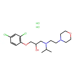 1-(2,4-dichlorophenoxy)-3-[2-morpholin-4-ylethyl(propan-2-yl)amino]propan-2-ol;dihydrochloride structure