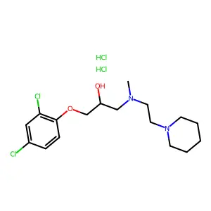 1-(2,4-dichlorophenoxy)-3-[methyl(2-piperidin-1-ylethyl)amino]propan-2-ol;dihydrochloride structure