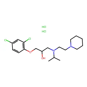 1-(2,4-dichlorophenoxy)-3-[2-piperidin-1-ylethyl(propan-2-yl)amino]propan-2-ol;dihydrochloride structure