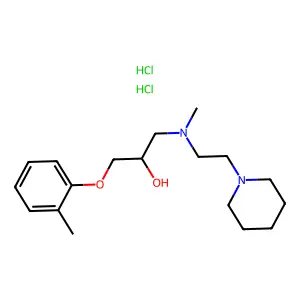 1-(2-methylphenoxy)-3-[methyl(2-piperidin-1-ylethyl)amino]propan-2-ol;dihydrochloride structure