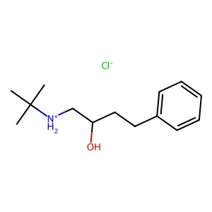 tert-butyl-(2-hydroxy-4-phenylbutyl)azanium chloride structure