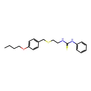 1-[2-[(4-butoxyphenyl)methylsulfanyl]ethyl]-3-phenylthiourea structure