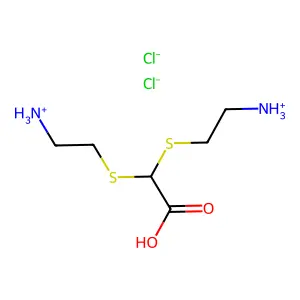 Bis(2-aminoethylthio)acetic acid dihydrochloride structure