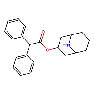 (9-methyl-9-azabicyclo[3.3.1]nonan-3-yl) 2,2-diphenylacetate structure