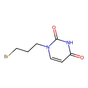 1-(3-bromopropyl)pyrimidine-2,4-dione structure