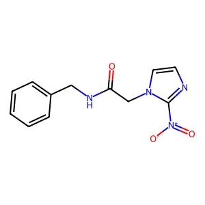 N-benzyl-2-(2-nitroimidazol-1-yl)acetamide structure
