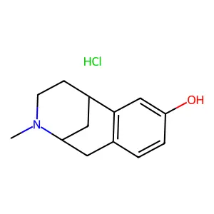 10-methyl-10-azatricyclo[7.3.1.02,7]trideca-2(7),3,5-trien-4-ol;hydrochloride structure