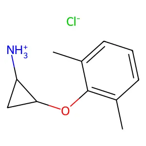 [(1R,2R)-2-(2,6-dimethylphenoxy)cyclopropyl]azanium chloride structure