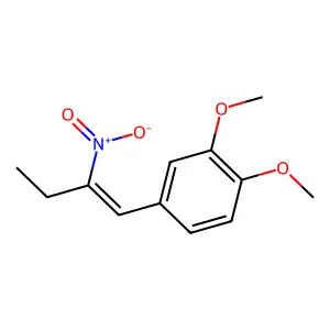 1,2-dimethoxy-4-(2-nitrobut-1-enyl)benzene structure