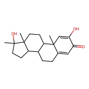 (8R,9S,10S,13S,14S,17S)-2,17-dihydroxy-10,13,17-trimethyl-7,8,9,11,12,14,15,16-octahydro-6H-cyclopenta[a]phenanthren-3-one structure