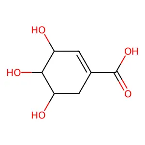 Compound C7H10O5 structure