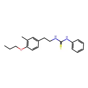 1-[2-(3-methyl-4-propoxyphenyl)ethyl]-3-phenylthiourea structure
