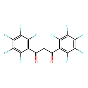 1,3-bis(2,3,4,5,6-pentafluorophenyl)propane-1,3-dione structure