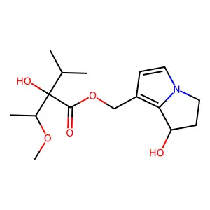 [(7S)-7-hydroxy-6,7-dihydro-5H-pyrrolizin-1-yl]methyl 2-hydroxy-2-(1-methoxyethyl)-3-methylbutanoate structure