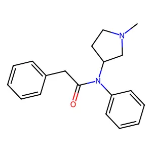N-(1-methylpyrrolidin-3-yl)-N,2-diphenylacetamide structure