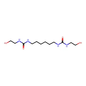 1-(2-hydroxyethyl)-3-[6-(2-hydroxyethylcarbamoylamino)hexyl]urea structure