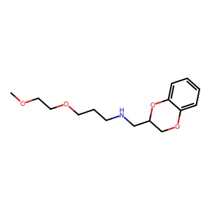 N-(2,3-dihydro-1,4-benzodioxin-3-ylmethyl)-3-(2-methoxyethoxy)propan-1-amine structure